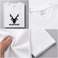 Men's White Crew Neck Graphic T-Shirt & Black Track Pants Set