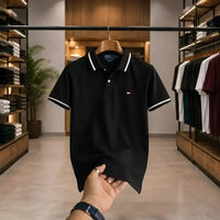 Men's Premium Tipped Collar Polo Shirt – Classic Freed Perry