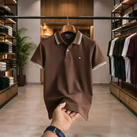 Men's Premium Tipped Collar Polo Shirt – Classic Freed Perry