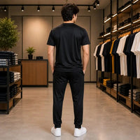 Men's Live Like a King Graphic Black Tracksuit Set