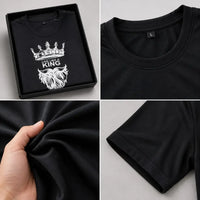 Men's Live Like a King Graphic Black Tracksuit Set
