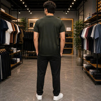 Men's Olive Green Flame Graphic Set