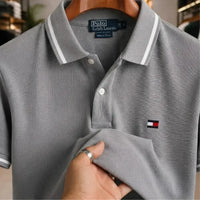 Men's Premium Tipped Collar Polo Shirt – Classic Freed Perry