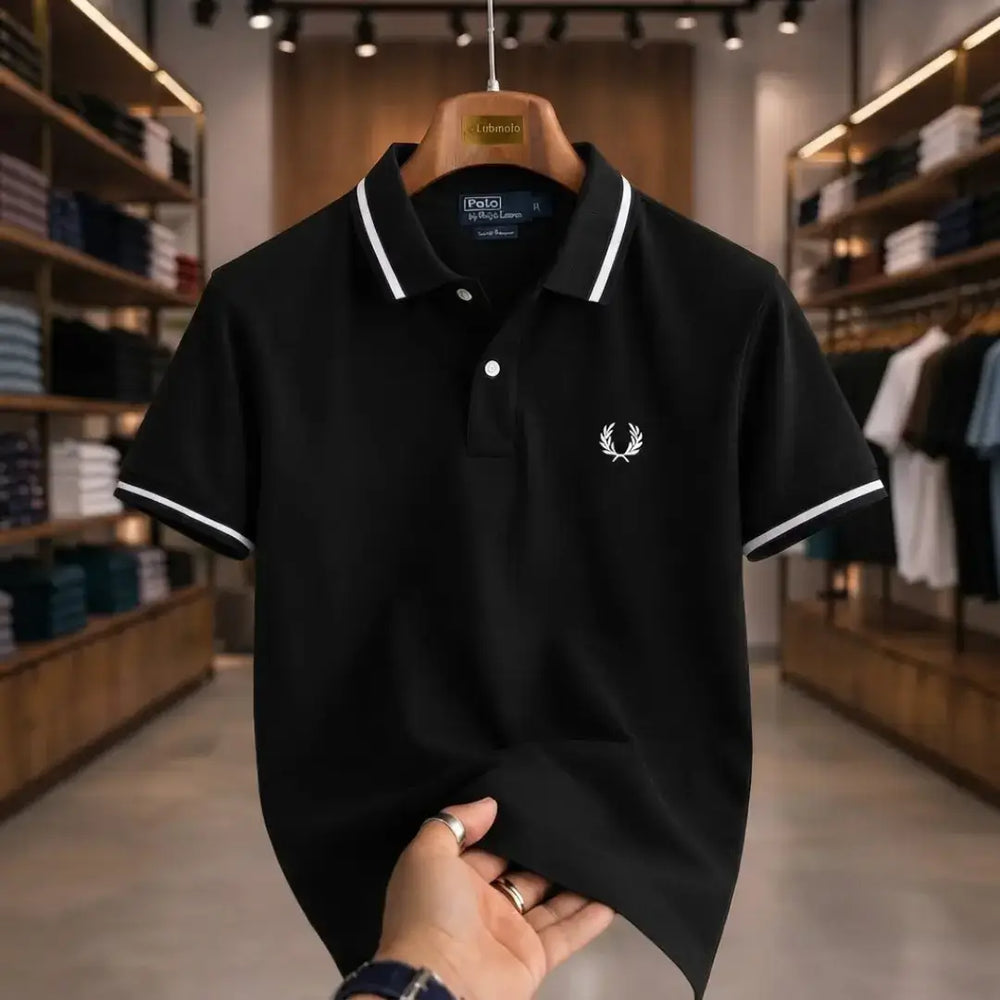 Men's Premium Tipped Collar Polo Shirt – Classic Freed Perry