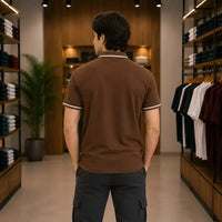 Men's Brown Premium Piqué Polo T-Shirt