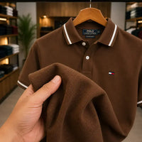Men's Brown Premium Piqué Polo T-Shirt