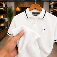 Men's White  Premium Piqué Polo T-Shirt
