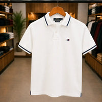 Men's White  Premium Piqué Polo T-Shirt