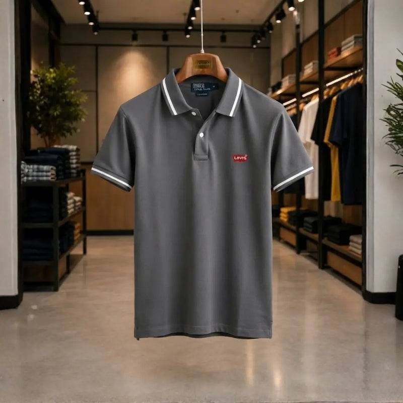 Men's Classic Grey Polo Shirt