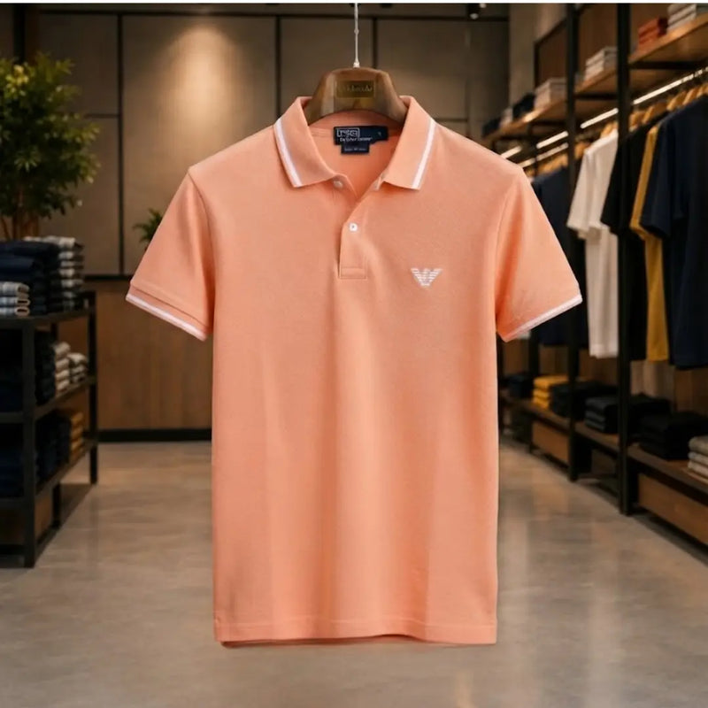 Men's Classic Peach Polo Shirt