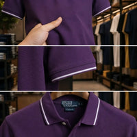 Men's Premium Purple Piqué Polo T-Shirt