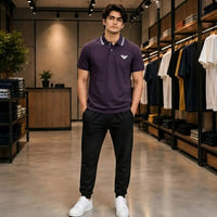 Men's Premium Purple Piqué Polo T-Shirt