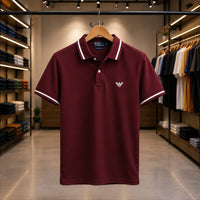 Men's Premium Tipped Collar Polo Shirt – Classic Arman