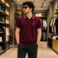 Men's Premium Tipped Collar Polo Shirt – Classic Arman
