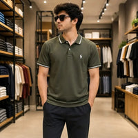 Men's Premium Tipped Collar Polo Shirt – Classic Polo