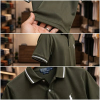 Men's Premium Tipped Collar Polo Shirt – Classic Polo
